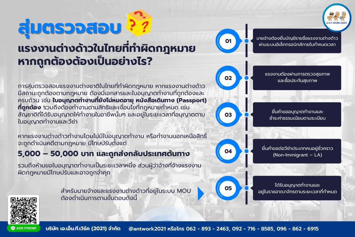 สุ่มตรวจสอบ แรงงาน
